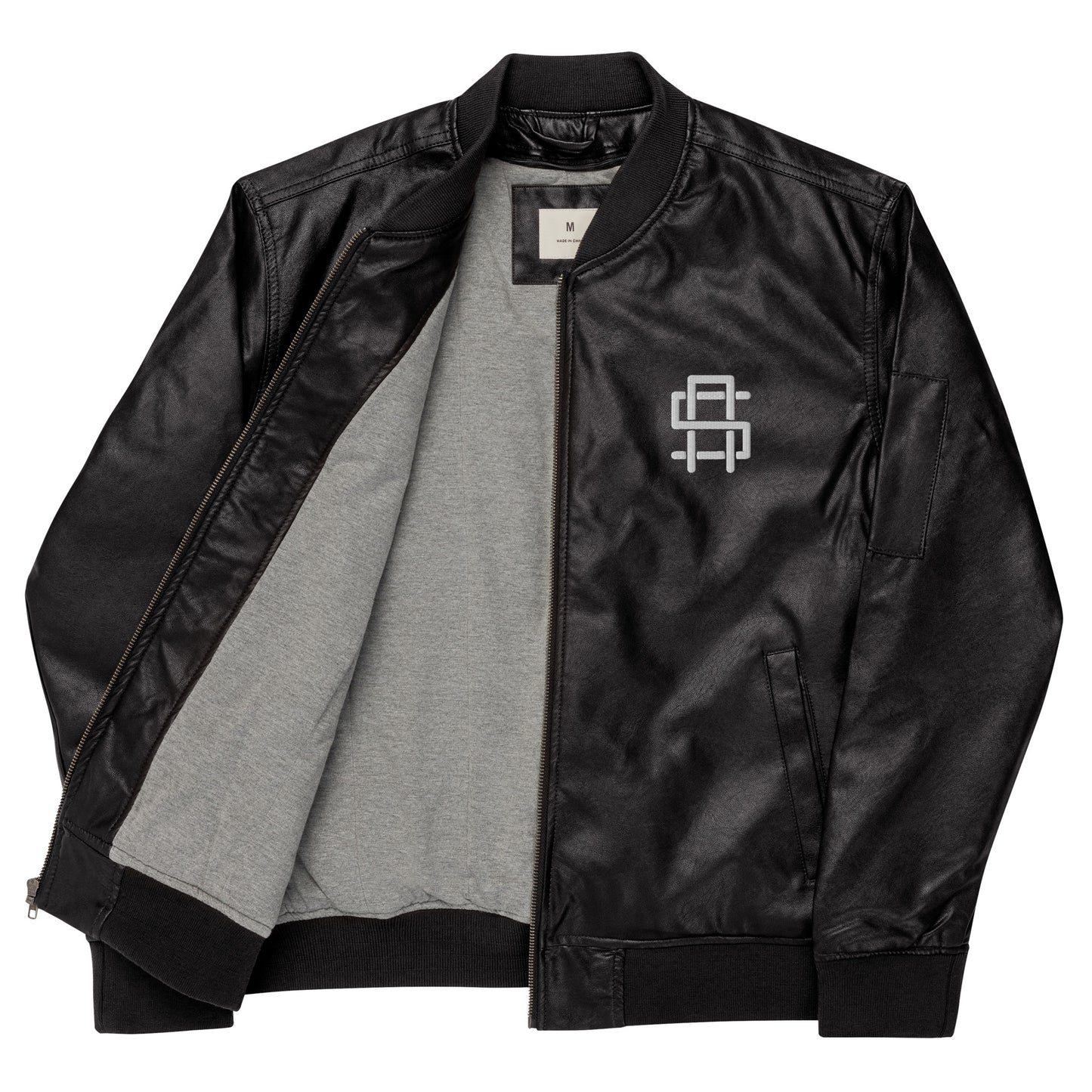 Status Leather Bomber Jacket