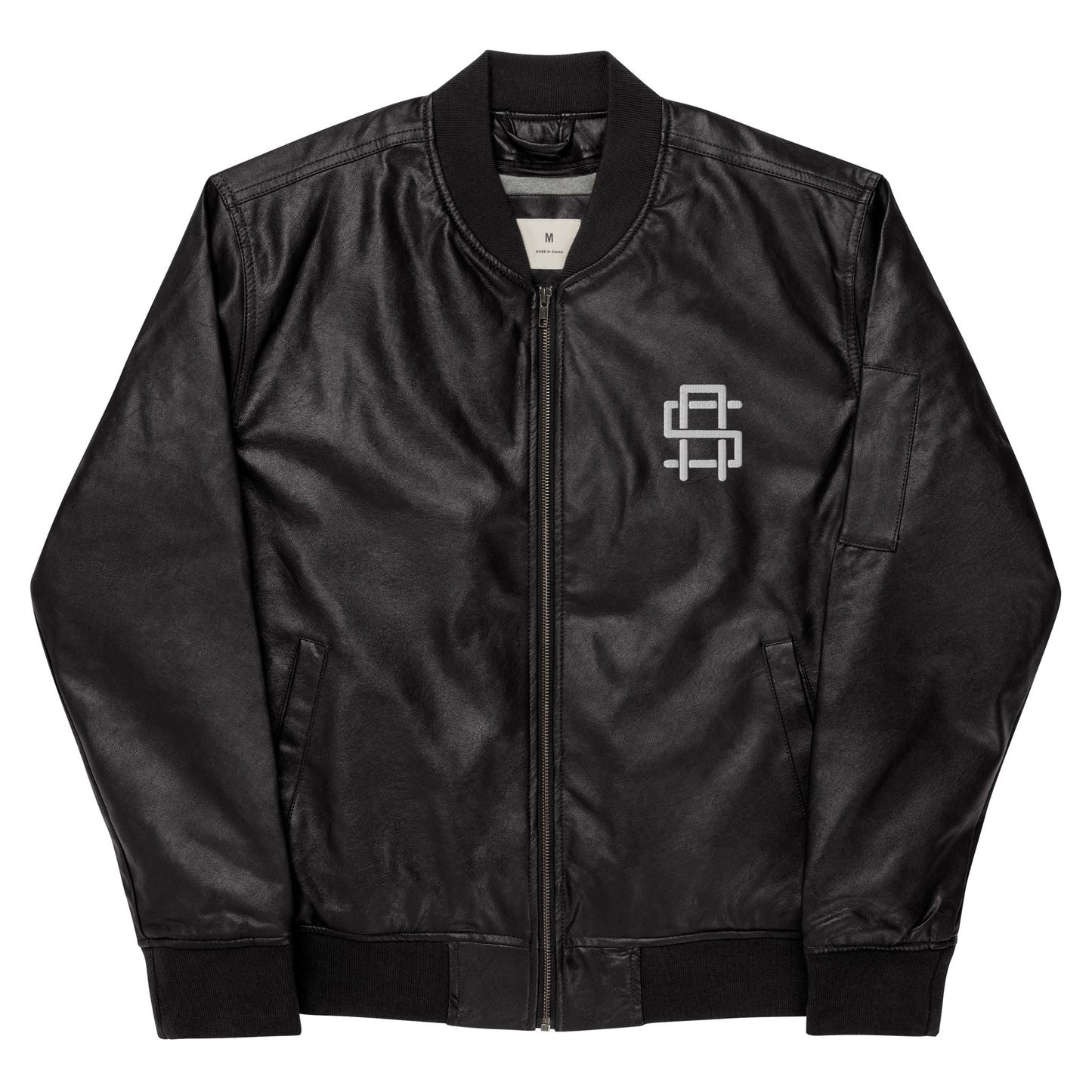 Status Leather Bomber Jacket