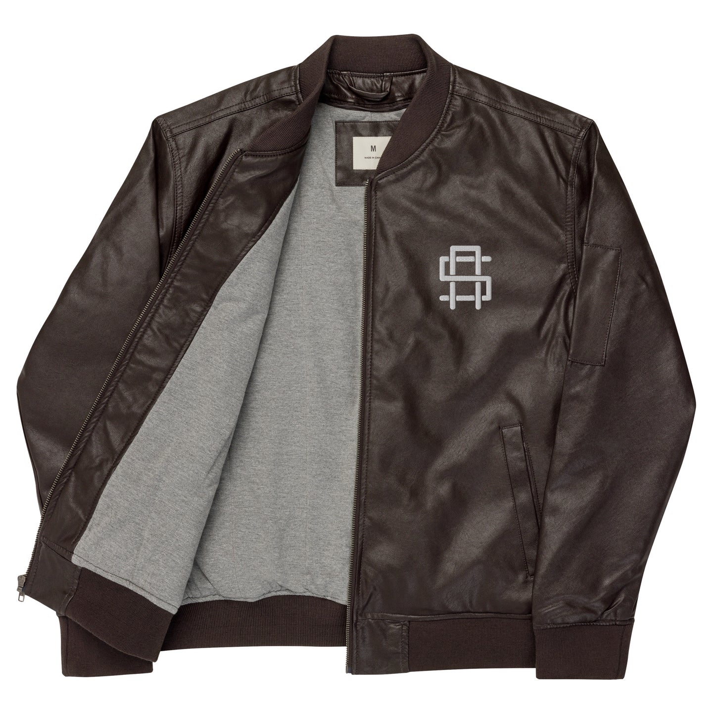 Status Leather Bomber Jacket