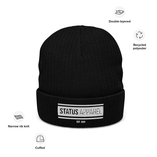 Status bar Ribbed knit beanie