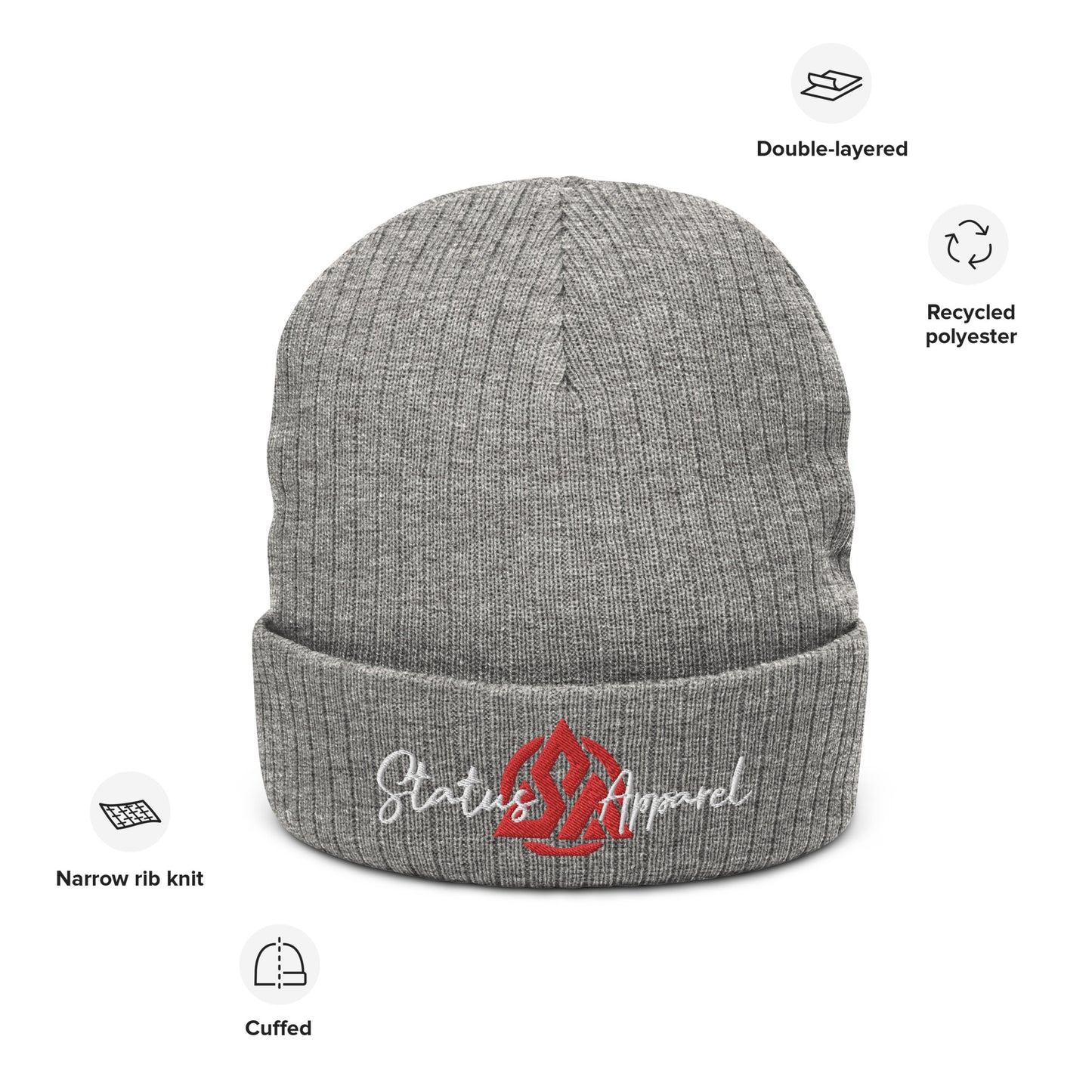 Pyramid Ribbed knit beanie